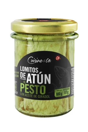 Atún Cuisine&Co lomitos pesto Aceite girasol x180g Lusso