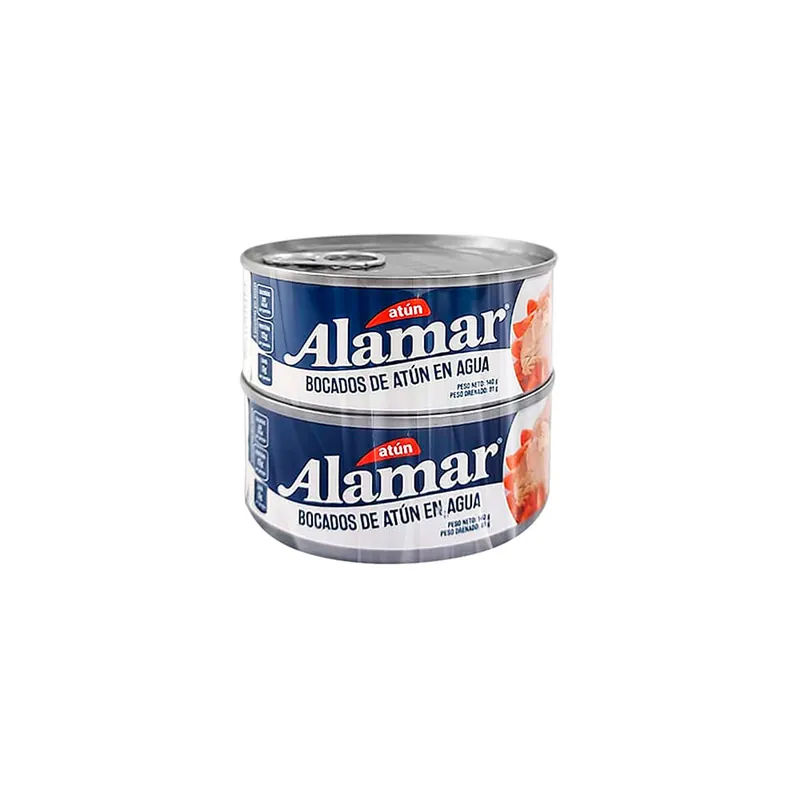 Bestseller Atún Alamar bocados en agua x2und x140g c-u
