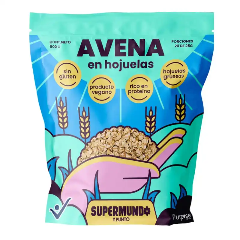 Avena Superfuds hojuela gruesa sin gluten x500g Artigianale