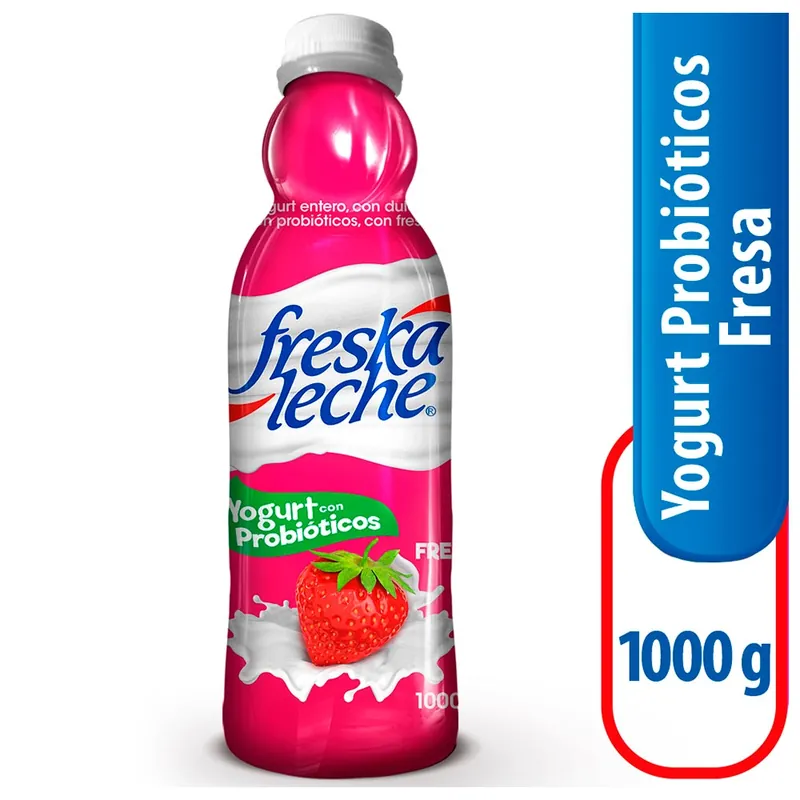 Yogurt Freskaleche Probióticos fresa botella x1000g Consegna Rapida
