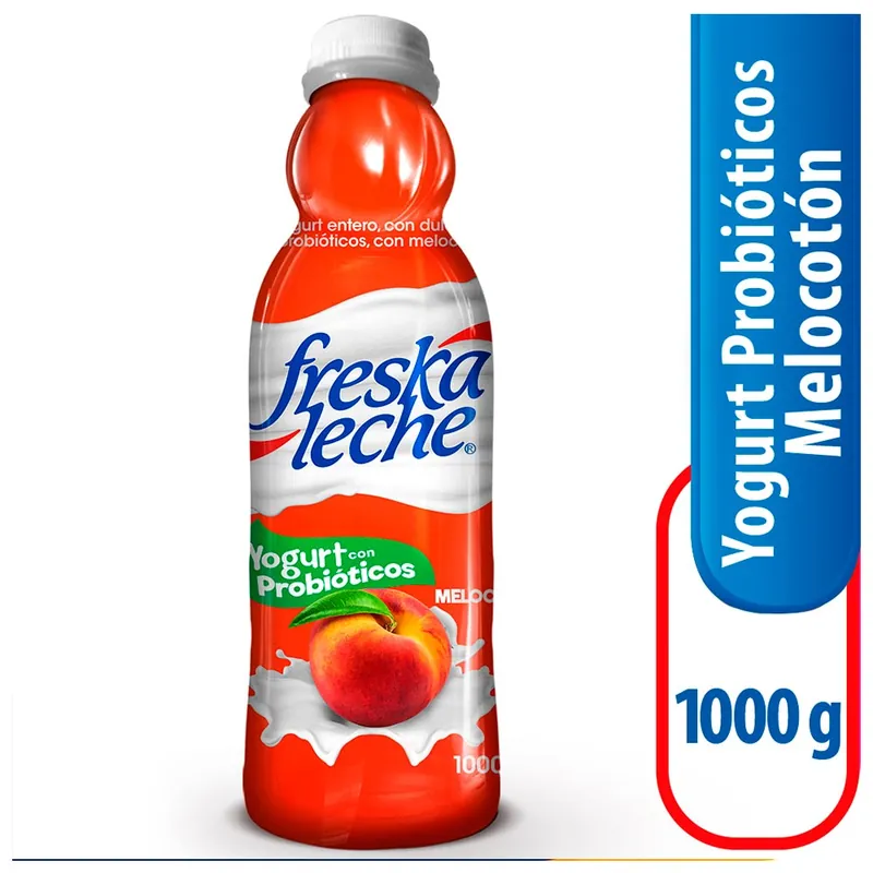 Yogurt Freskaleche Probióticos melocotón botella x1000g Premium