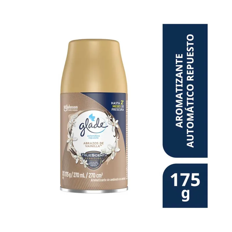 Ambientador Glade Automático En Aerosol Repuesto Vainilla x175g Bestseller