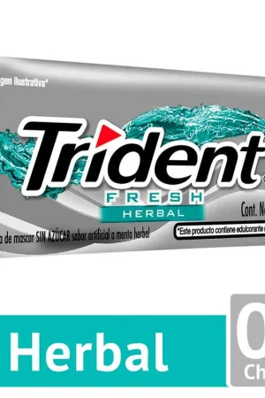 Premium Chicle Trident Menta Herbal sin azúcar x5 chicles