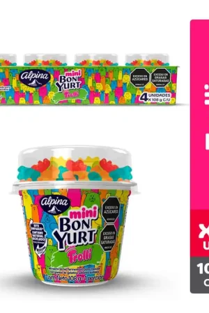 Alimento lácteo Bon Yurt Mini Trolli x4und x108g Occasione Imperdibile