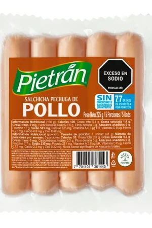 Vendita Finale Salchicha Pietran pechuga pollo x5und x225g