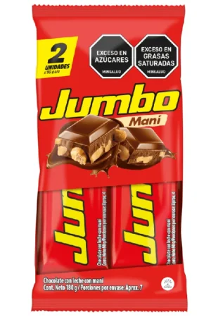 Chocolatina Jumbo Maní x2und x180g Certificato