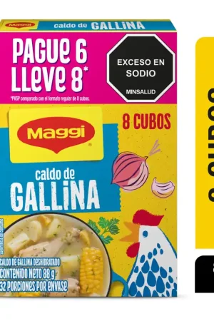 Caldo Maggi Gallina pague 6 lleve 8 x88g Top Qualità