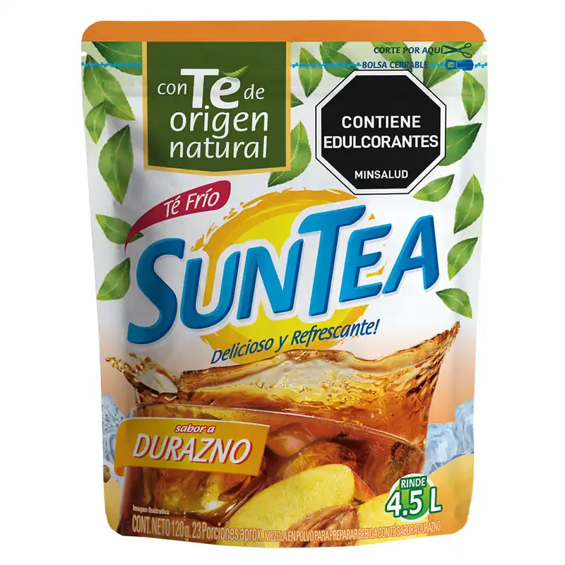 Spedizione Mondiale Te en Polvo Suntea Durazno Rinde 4.5lt x120grs
