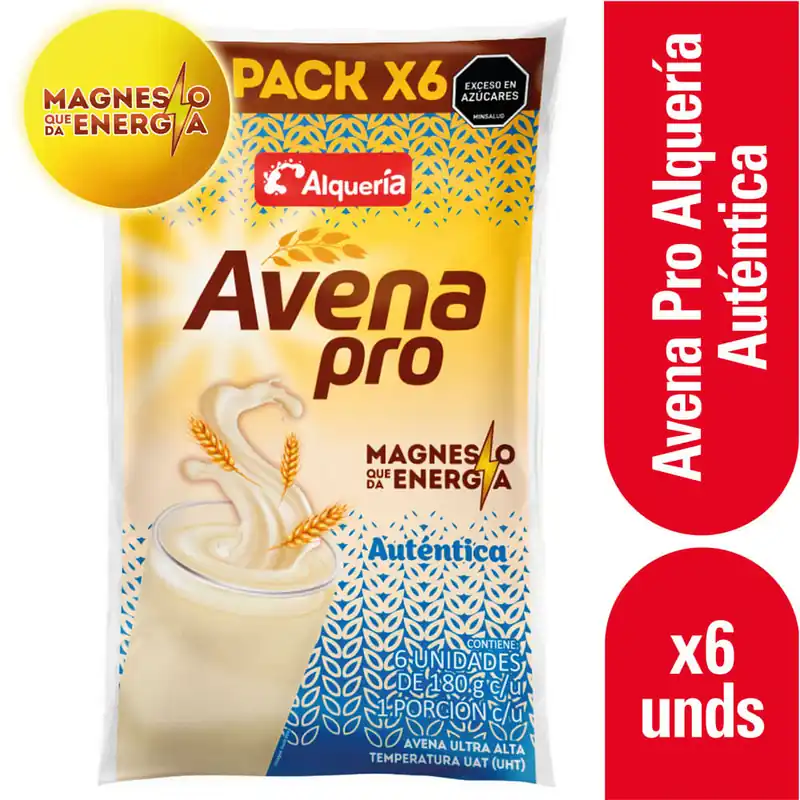 Avena Pro Alqueria Autentica con extra Magnesio x6unds Pagamento Sicuro