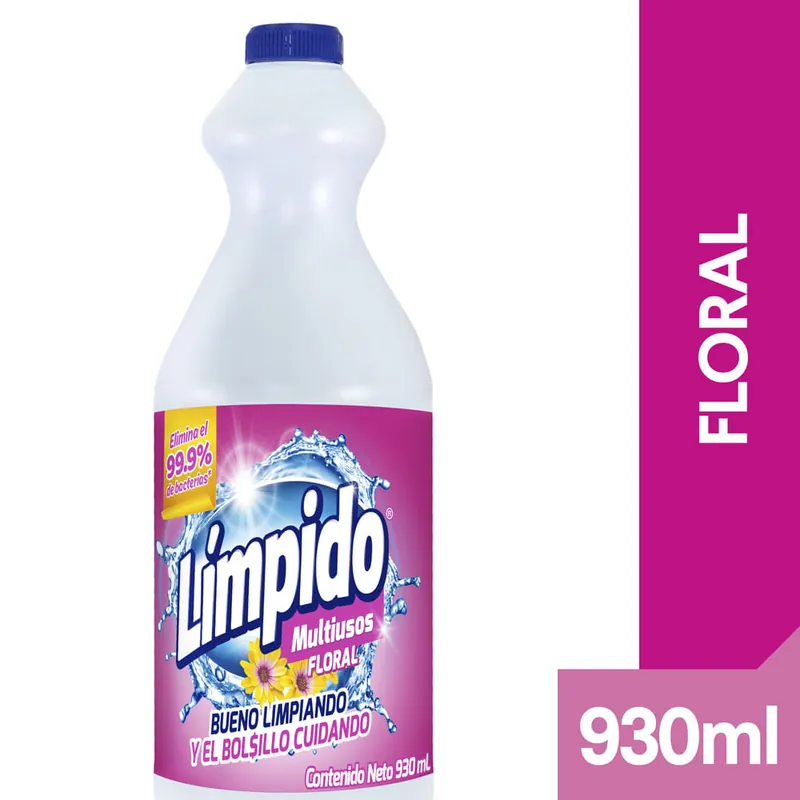 Blanqueador Multiusos Límpido Floral Botella 930ml Certificato