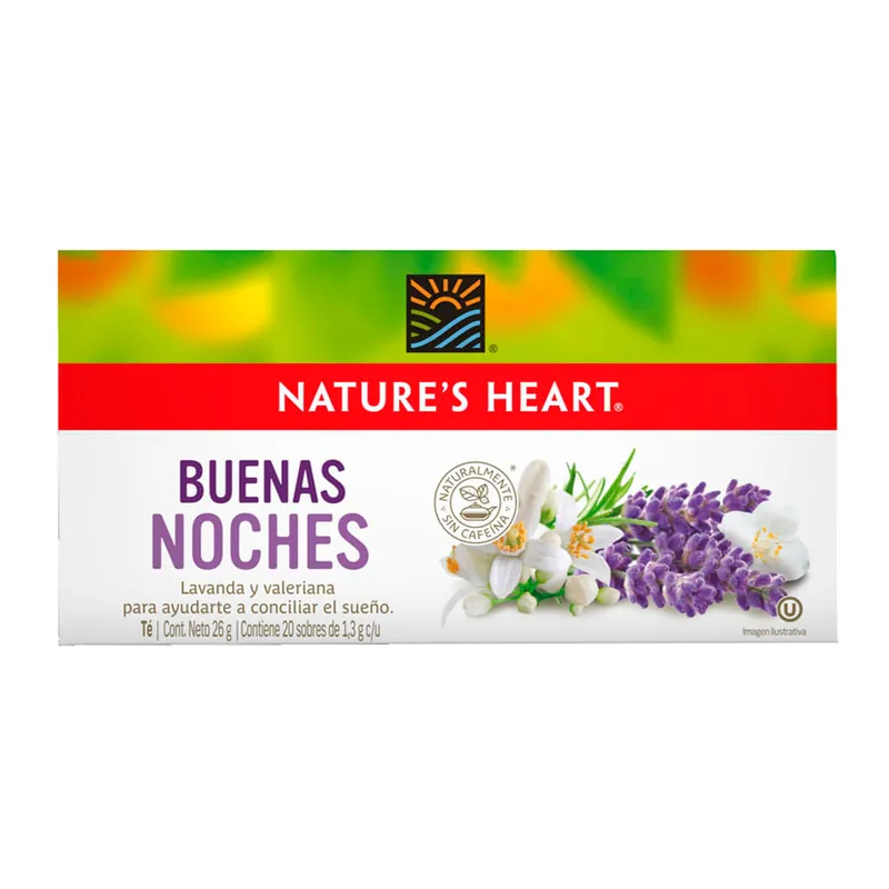 Autentico Té Natures Heart Buenas Noches x20 Und x26grs