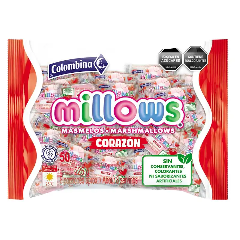 Alta Qualità Masmelo Millows Corazon X50 Unidades X225g