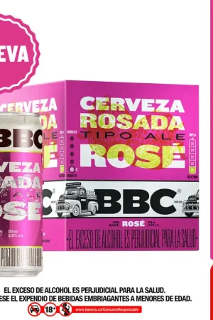 Autentico Cerveza BBC Rose lata x4und x269ml c\\u002Fu