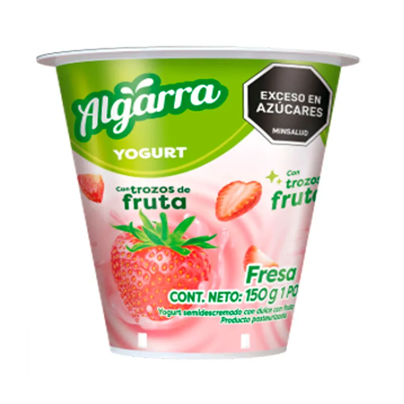 Yogurt Algarra Fresa Vaso x150grs Moderno