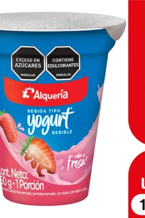 Bebida tipo yogurt Alqueria Fresa vaso 150 gr Di Marca