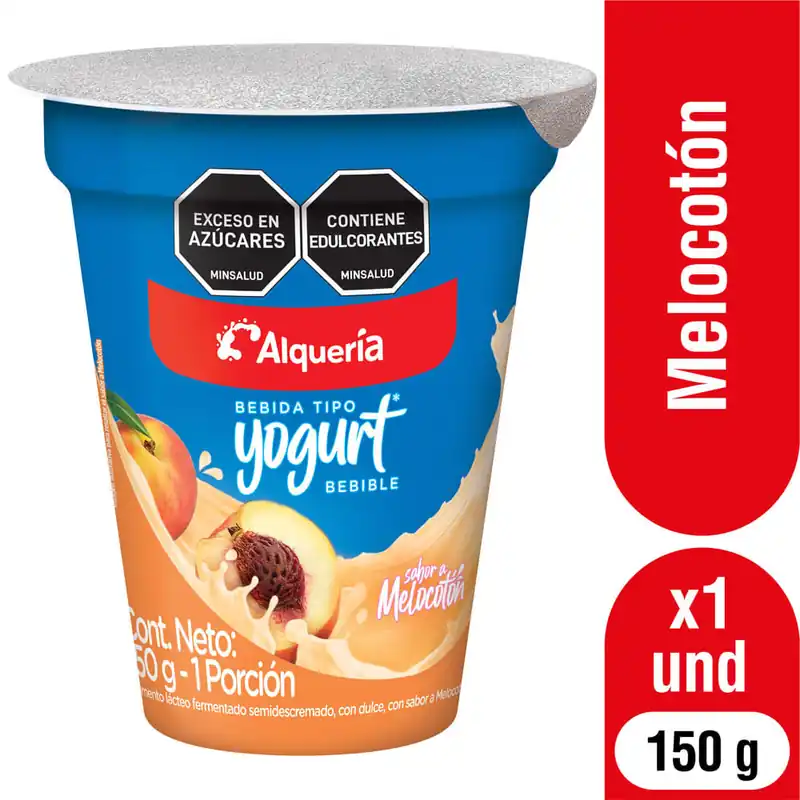 Bebida tipo yogurt Alqueria Melocoton vaso 150 gr Must-Have