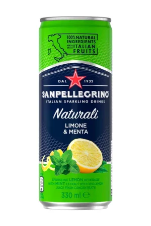 Bebida San Pellegrino Carbonatada Limon Menta Lata x330ml Lusso