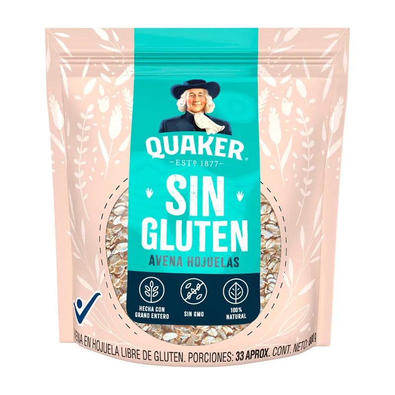 Avena Quaker Hojuelas Sin Gluten x800grs Fatto A Mano