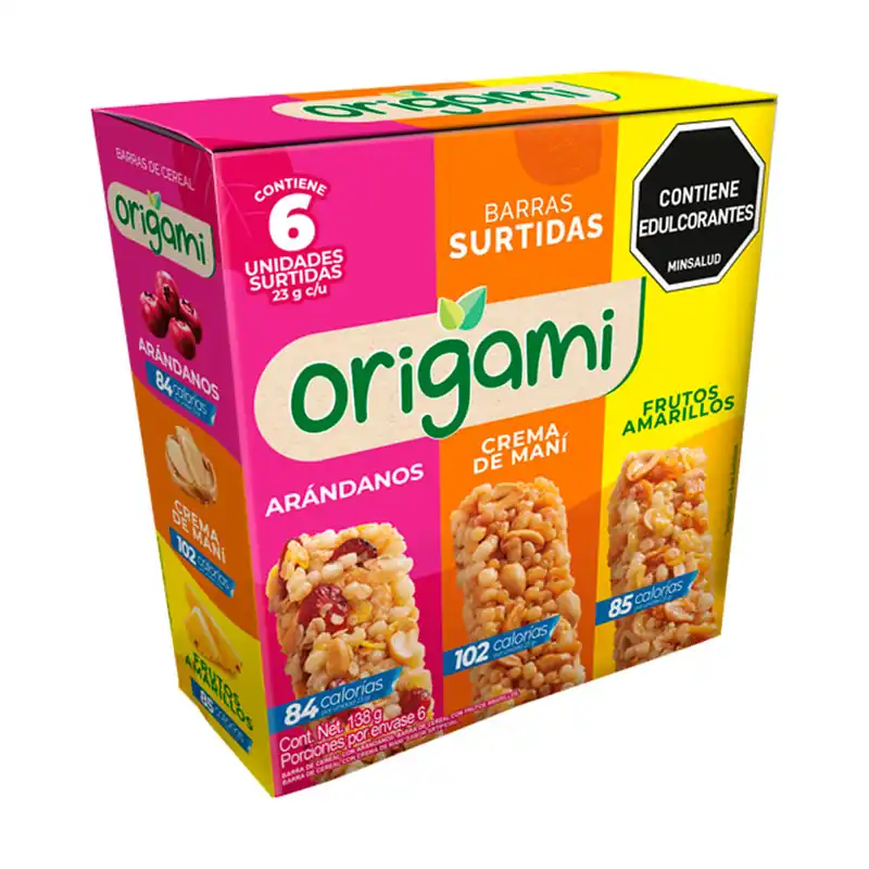 Pagamento Sicuro Barra Cereal Origami Surtido x6 Und x23grs