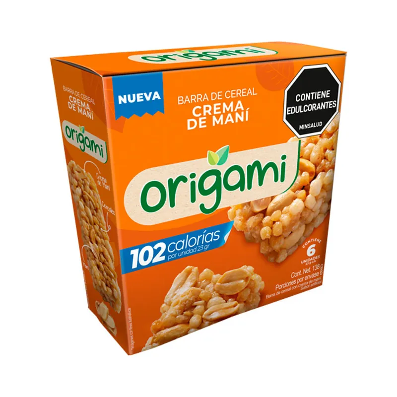 Barra Cereal Origami Crema de Maní x6 Und x23grs Acquista Ora