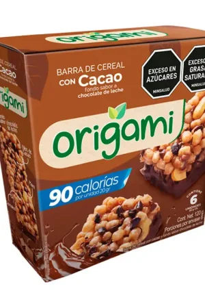 Barra Cereal Origami Chocolate x6 Und x20grs Lusso