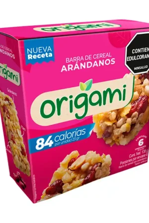 Garanzia Inclusa Barra Cereal Origami Arándanos x6 Und x23grs