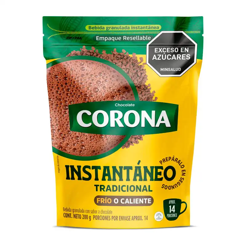 Vendita Finale Chocolate Corona Instantáneo Tradicional x200grs
