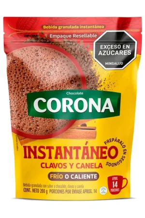 Chocolate Corona Instantáneo Clavos Canela x200grs Subito Disponibile