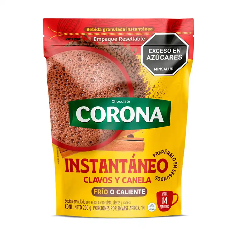 Chocolate Corona Instantáneo Clavos Canela x200grs Subito Disponibile