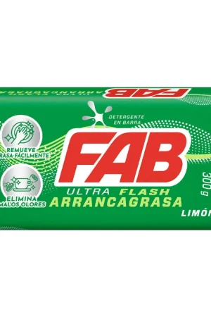 Consegna Rapida Jabon Fab Barra Ultraflash Arrancagrasa Limon x300grs