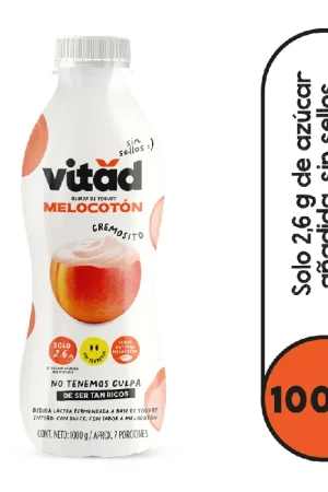 Bebida de yogurt Vitad Melocoton sin Sellos 1000g Bestseller