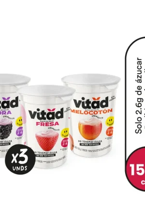 Bebida de yogurt Vitad Variado sin Sellos Pack x 3unds Più Venduto