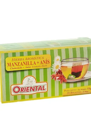 Aromática oriental manzanilla y anís x 15 g Lusso