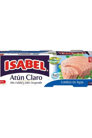Atún Isabel Lomitos, en Agua al Natural x 3 und x 80 g c-u Reso Gratuito