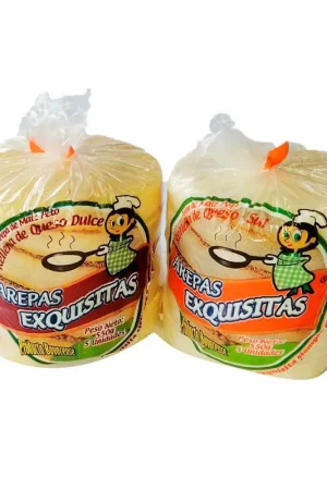 Arepas de maíz peto Exquisitas rellenas de queso x5und x550g Prezzo Basso