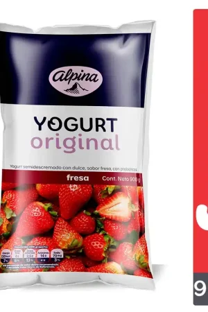 Yogurt Alpina fresa bolsa x900g Bestseller