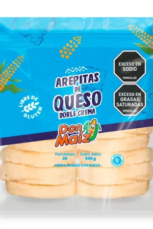 Arepas Don Maíz queso doble crema x20und x500g Nuova Collezione