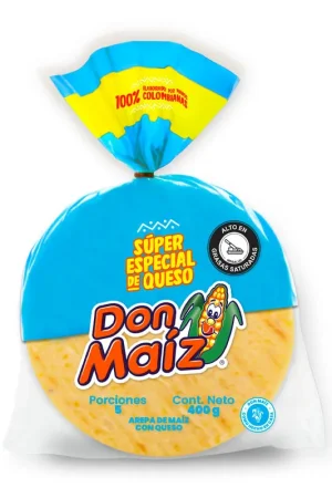 Arepas Don Maíz Súper Especial queso x5und x400g Affare