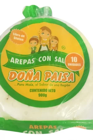 Arepas Doña Paisa con sal x10und x900g Nuovo Arrivo
