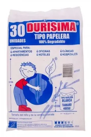 Compra Oggi Stesso Bolsas Papelera 40 cm x 50 cm Blanca x30 unidades