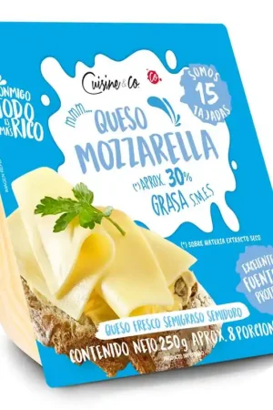 Alta Qualità Queso Mozzarella Ligero Cuisine & Co x15 Tajadas x250grs