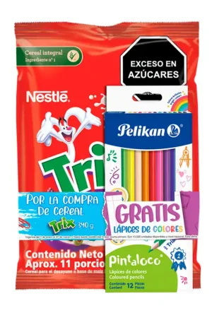 Cereal Trix Bolsa x340 grs + Lápices de Colores Di Marca