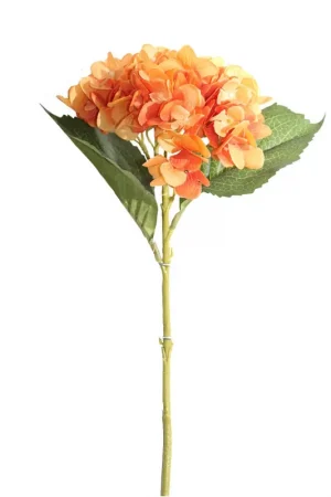 Bestseller Hortensia Gio Home Tallo Dos Hojas Naranja 48 cm
