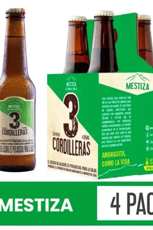 Bestseller Cerveza 3 Cordilleras Mestiza Bot x4Und x300ml