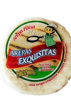 Arepas paisas Exquisitas bajas en sal x10und x950g Fatto A Mano