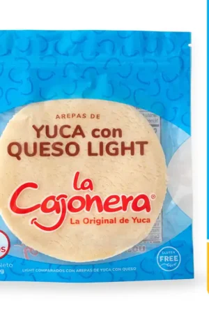 Arepas de yuca La Cajonera Light con queso x5und x300g In Voga