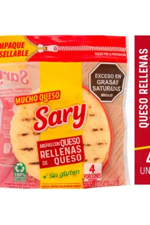 Arepas de maíz Sary rellenas de queso x4und x380g Novità