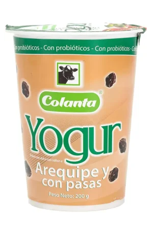 Yogurt Colanta arequipe y pasas vaso x200g Compra Online
