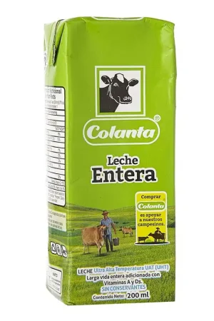 Ultimissimo Modello Leche Entera Colanta x200ml