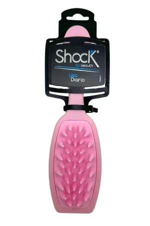 Cepillo Shock Masajeador Ducha Rosado 1Und Moderno